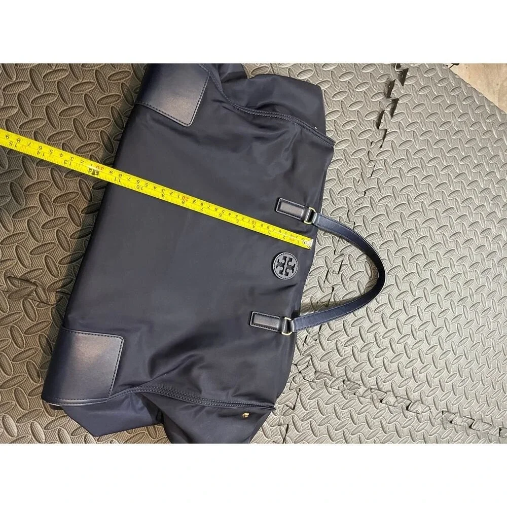 Tory Burch Packable Large Ella Nylon Tote Navy Blue‎ Purse Womens Travel